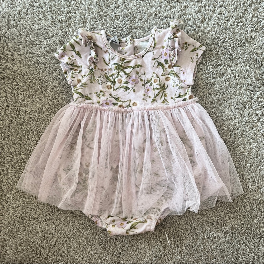 Pippa & Julie Onesie with Soft Tulle Skirt 12M
